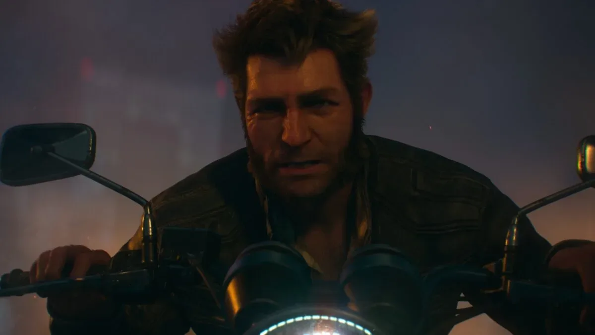 Marvel’s Wolverine motorcycle chase gameplay showing Logan pursuing a truck