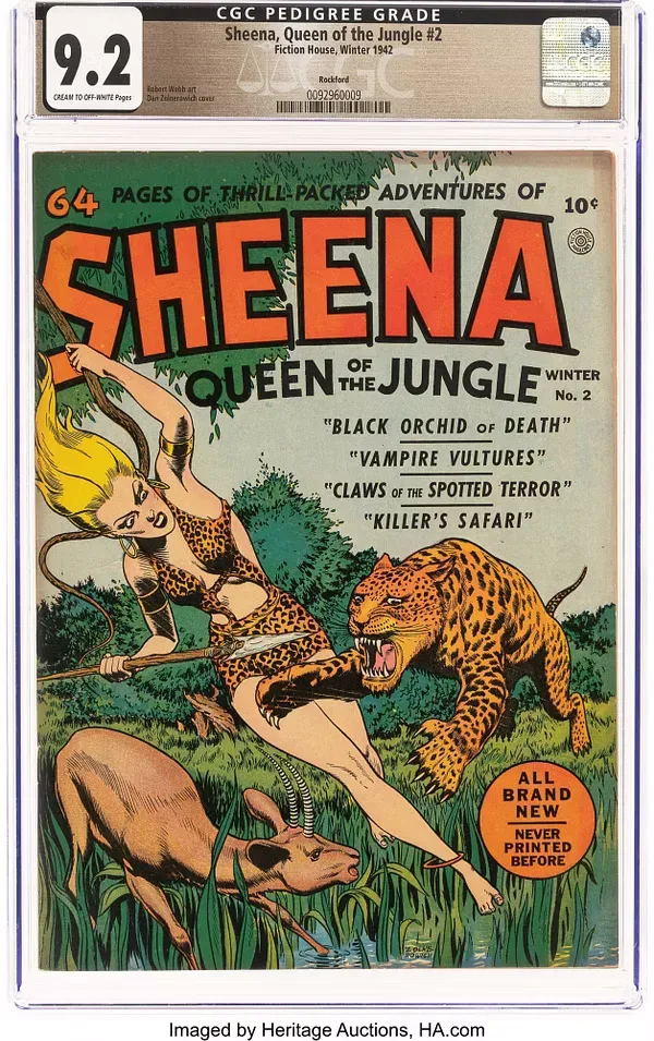 Back cover of Sheena, Queen of the Jungle #2 with a Rangers Comics advertisement