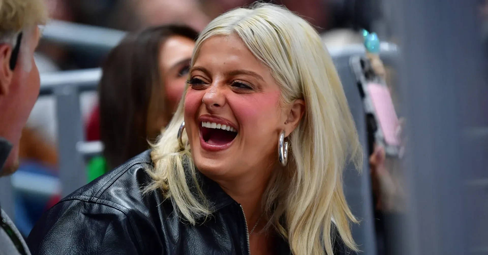Bebe Rexha discussing her Drake direct-message story on a podcast