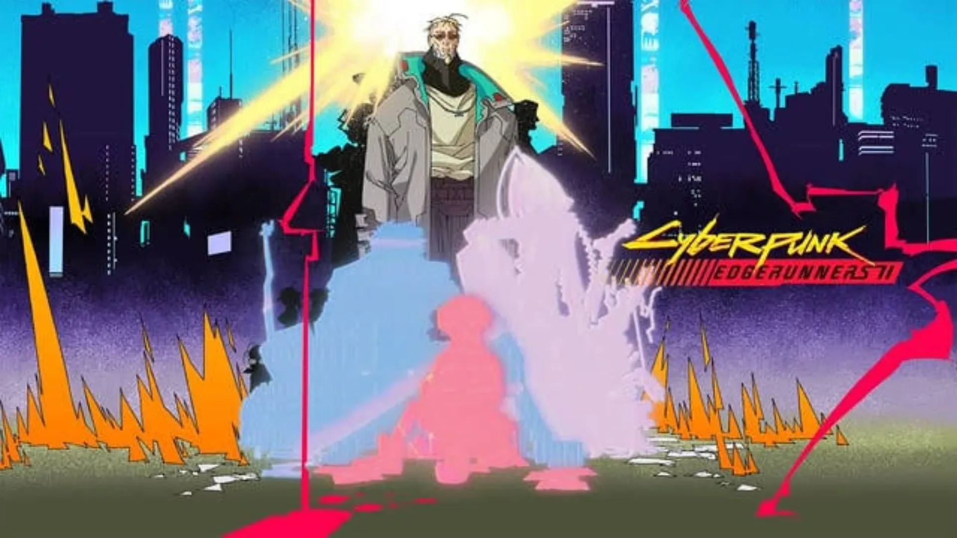 Weak Kingsley and the new Cyberpunk Edgerunners season 2 crew surrounded during a dangerous Night City job