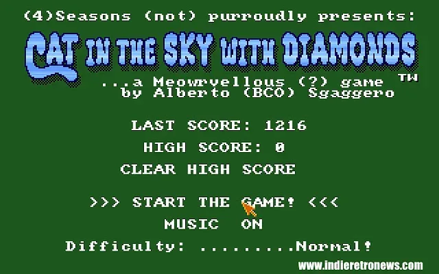 Cat in the Sky with Diamonds psychedelic arcade gameplay on Amiga 500