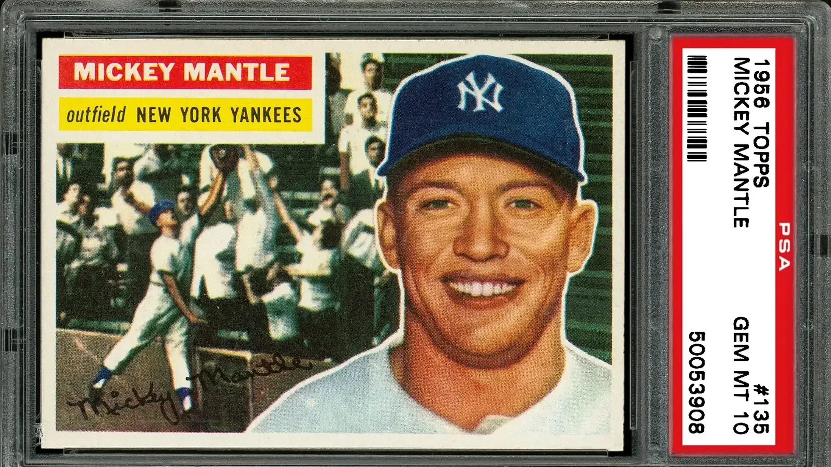 1956 Topps Baseball cards featuring colorful portraits and illustrated action scenes