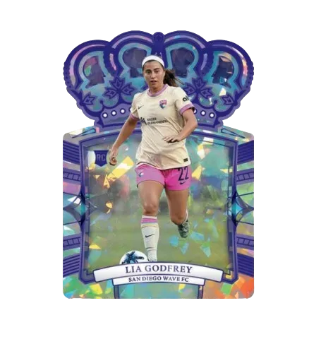 2026 Panini Crown Royale NWSL Soccer crown die-cut trading card design