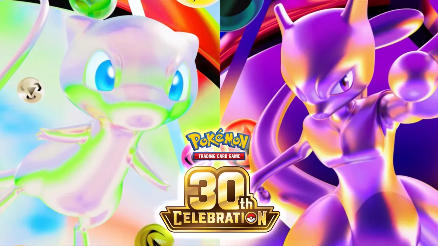 Pokémon TCG 30th Celebration cards featuring Pokémon in day and night scenes