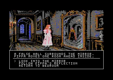 A moonlit well from the atmospheric Commodore 64 adventure FablePhobia: The Borrowed Morning