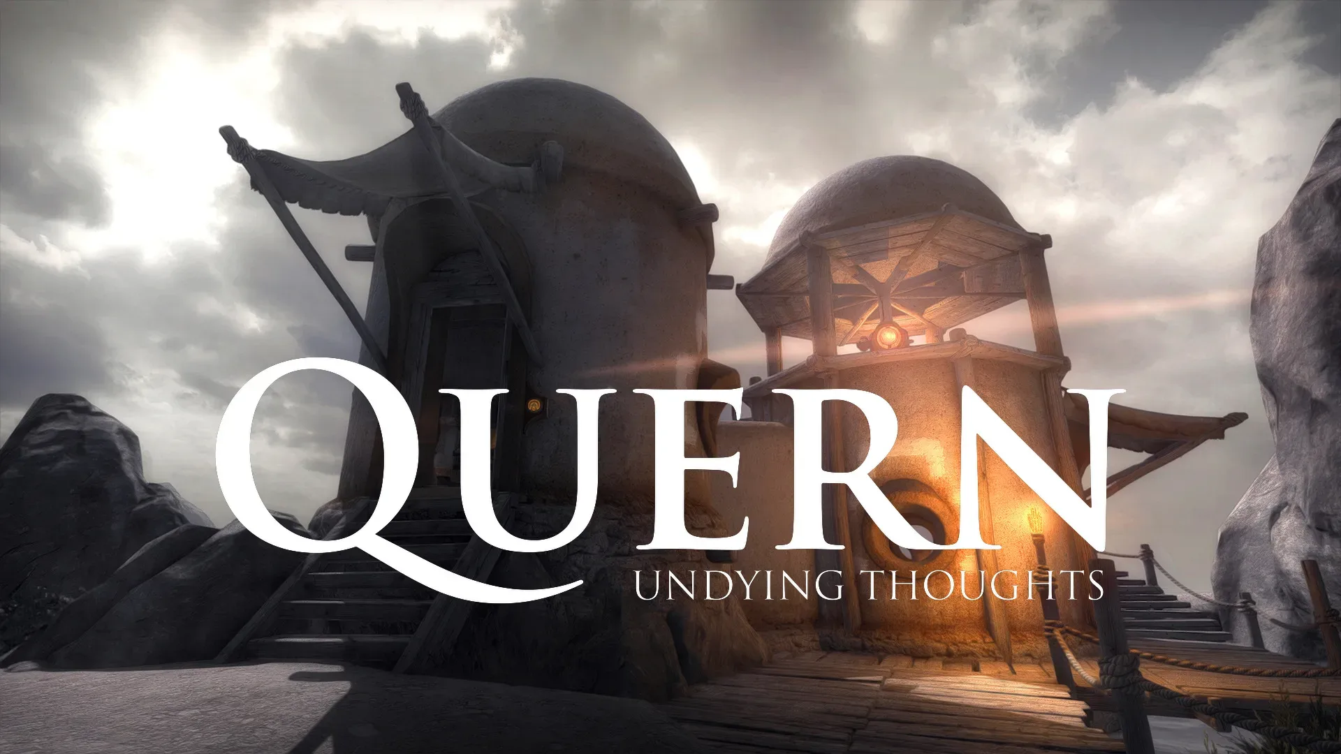 Quern - Undying Thoughts Nintendo Switch artwork showing the mysterious island setting
