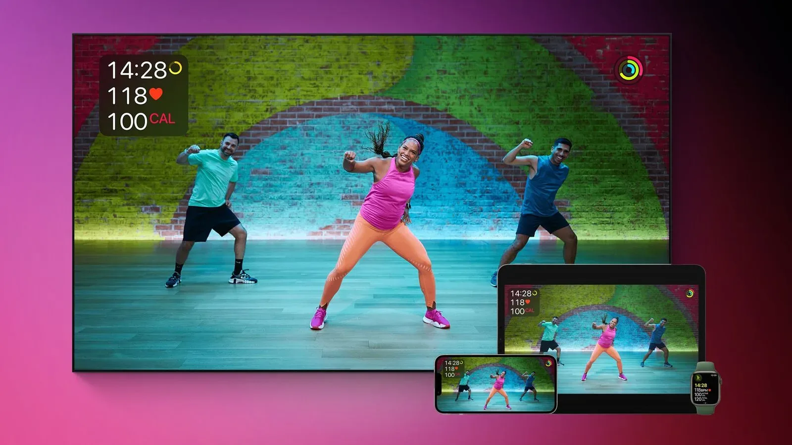 Apple Fitness+ workout service shown on an Apple device