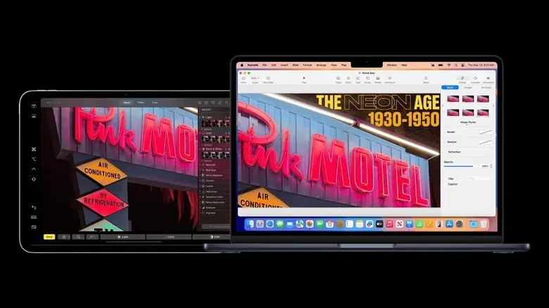 iPad used as a touchscreen and Apple Pencil input surface for a Mac