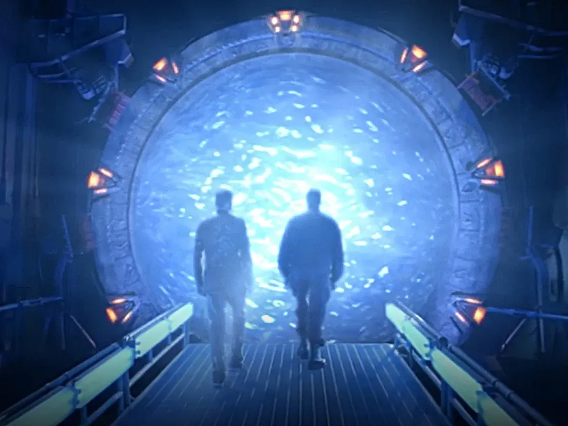 Stargate portal imagery representing the proposed parallel-universe revival