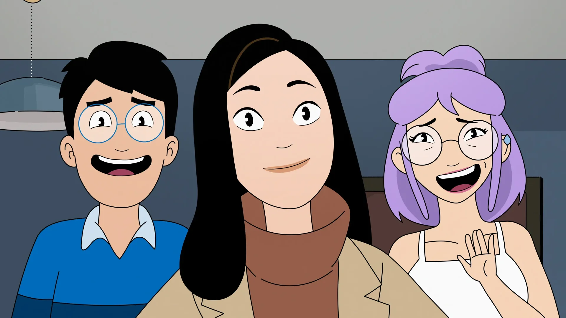 Andrew, Eunice and Ruthie Dang in Netflix’s animated comedy ‘Dang!’