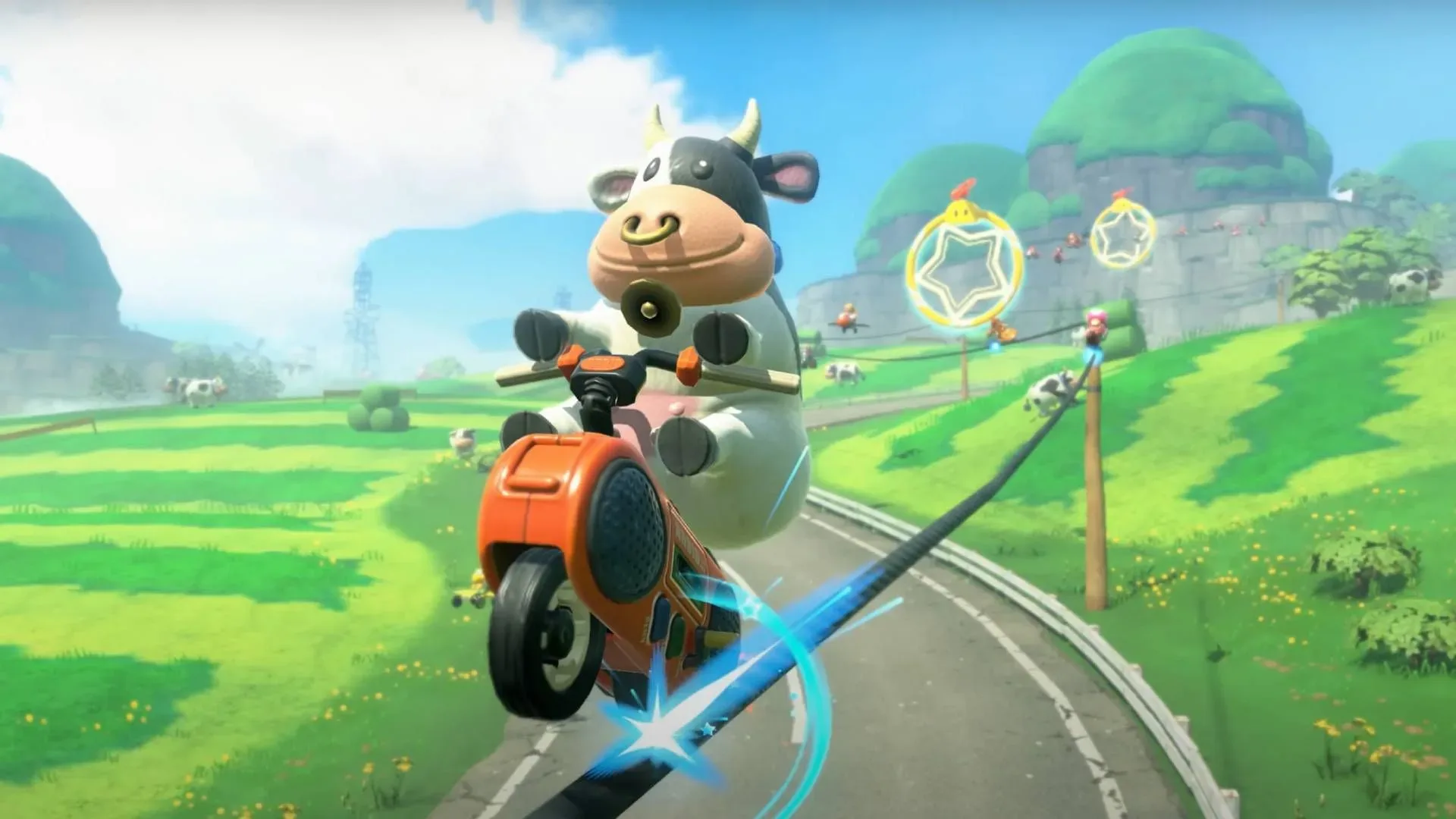 Mario Kart World VS Race menu showing Super Mario Kart retro course selections