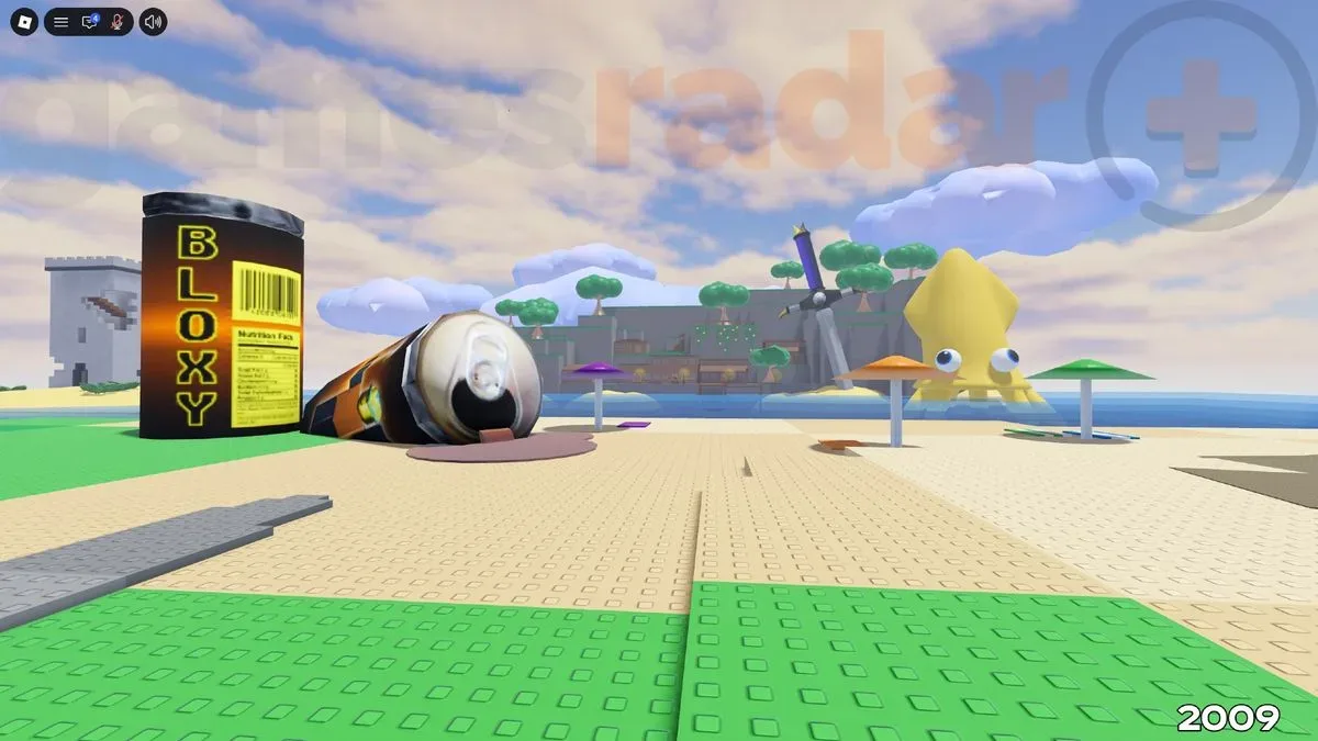 The 2009 hub area in Roblox the Hunt 20.