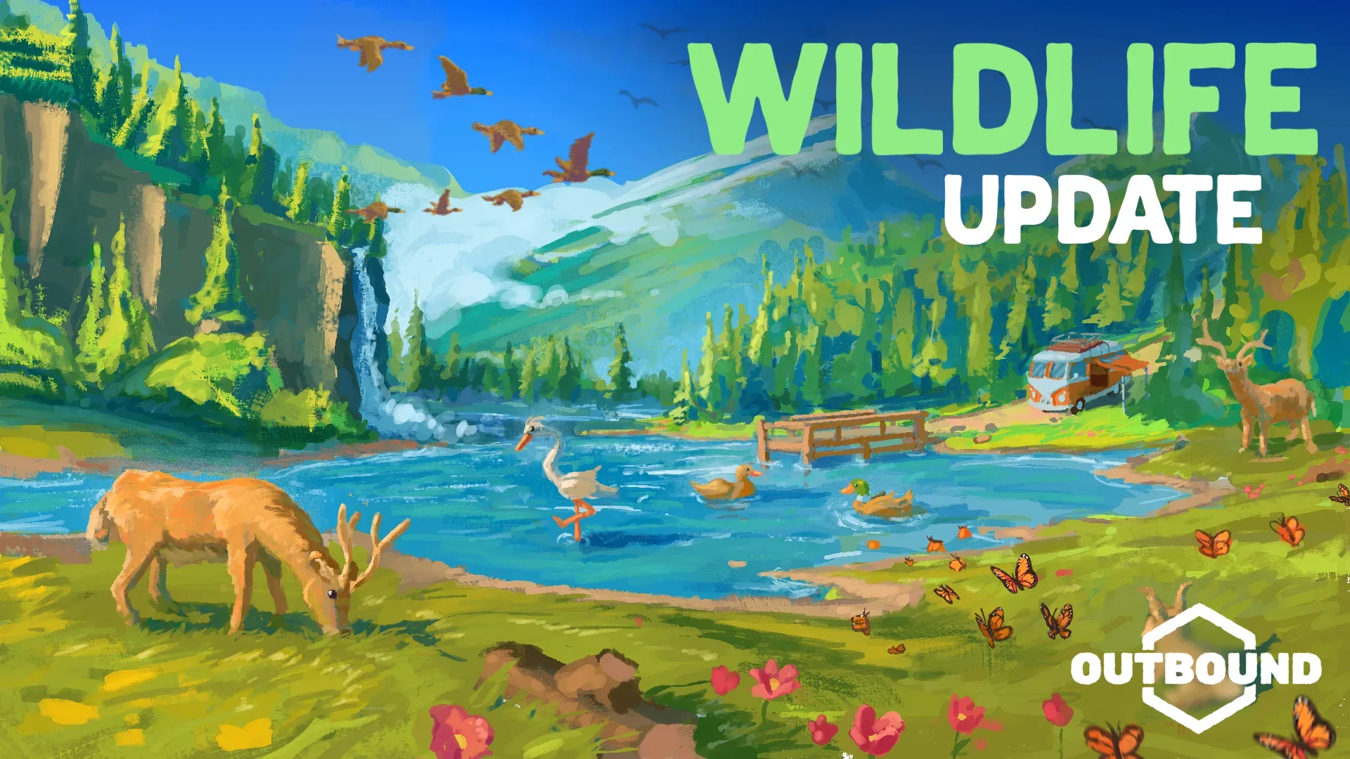 Outbound Say Cheese! Wildlife Update camera aimed at an animal in a biome