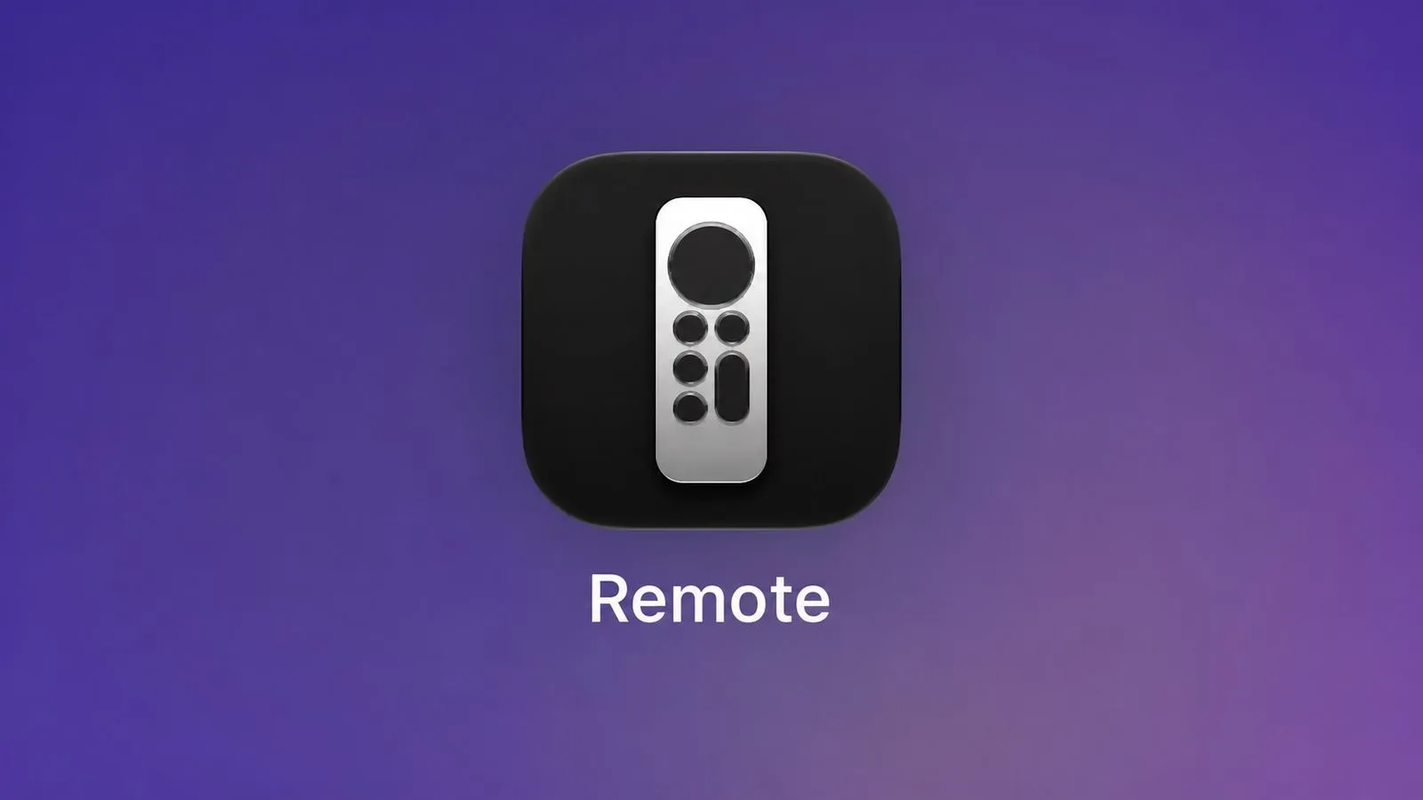 An iPhone displaying the Apple TV Remote interface with an app launcher button