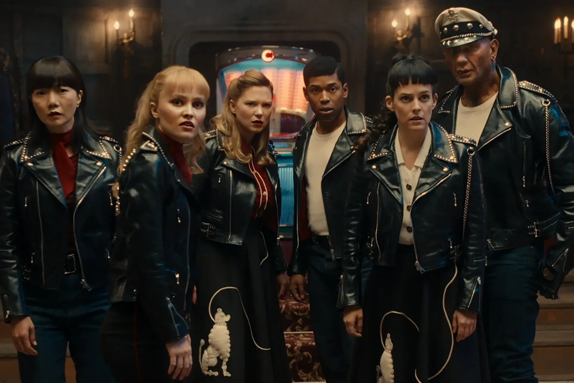 Cate Blanchett and Chris Pine appear in Alpha Gang, a retro-styled science-fiction comedy about alien gangs.