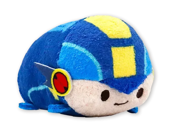 Capcom-branded plush toys, T-shirts, and keychains at the Los Angeles pop-up