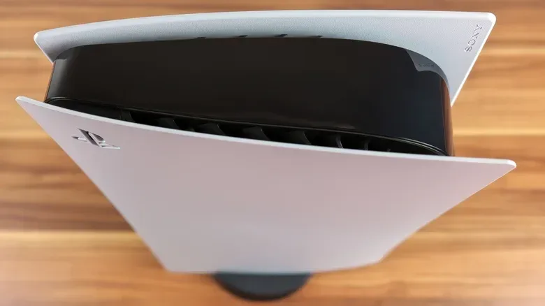 A gaming console shelf layout with unobstructed airflow and cable clearance