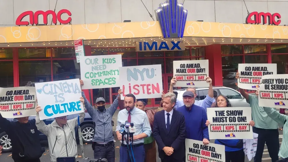 Community rally calling for the Kips Bay movie theater to remain open