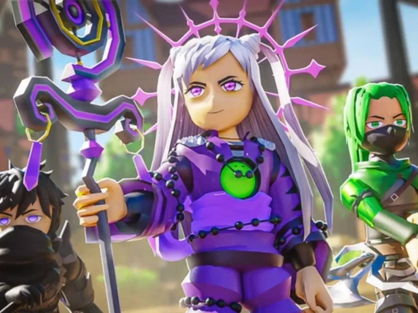 Three characters ready for adventure in World Zero