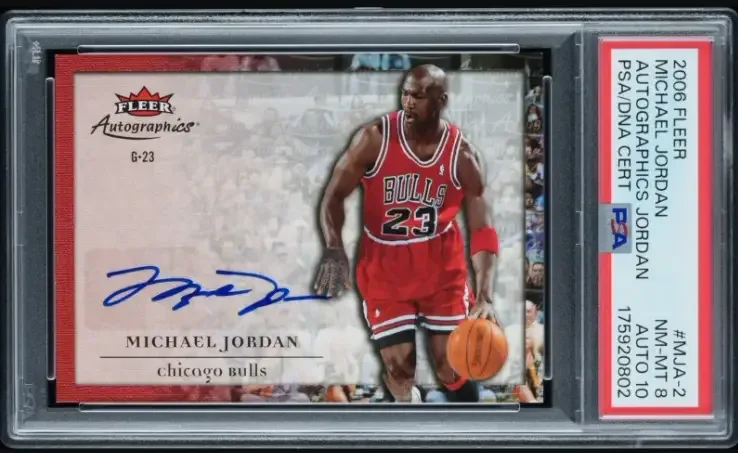 A PSA 2006 Fleer Michael Jordan Autographics sold for $14,500 on September 21.