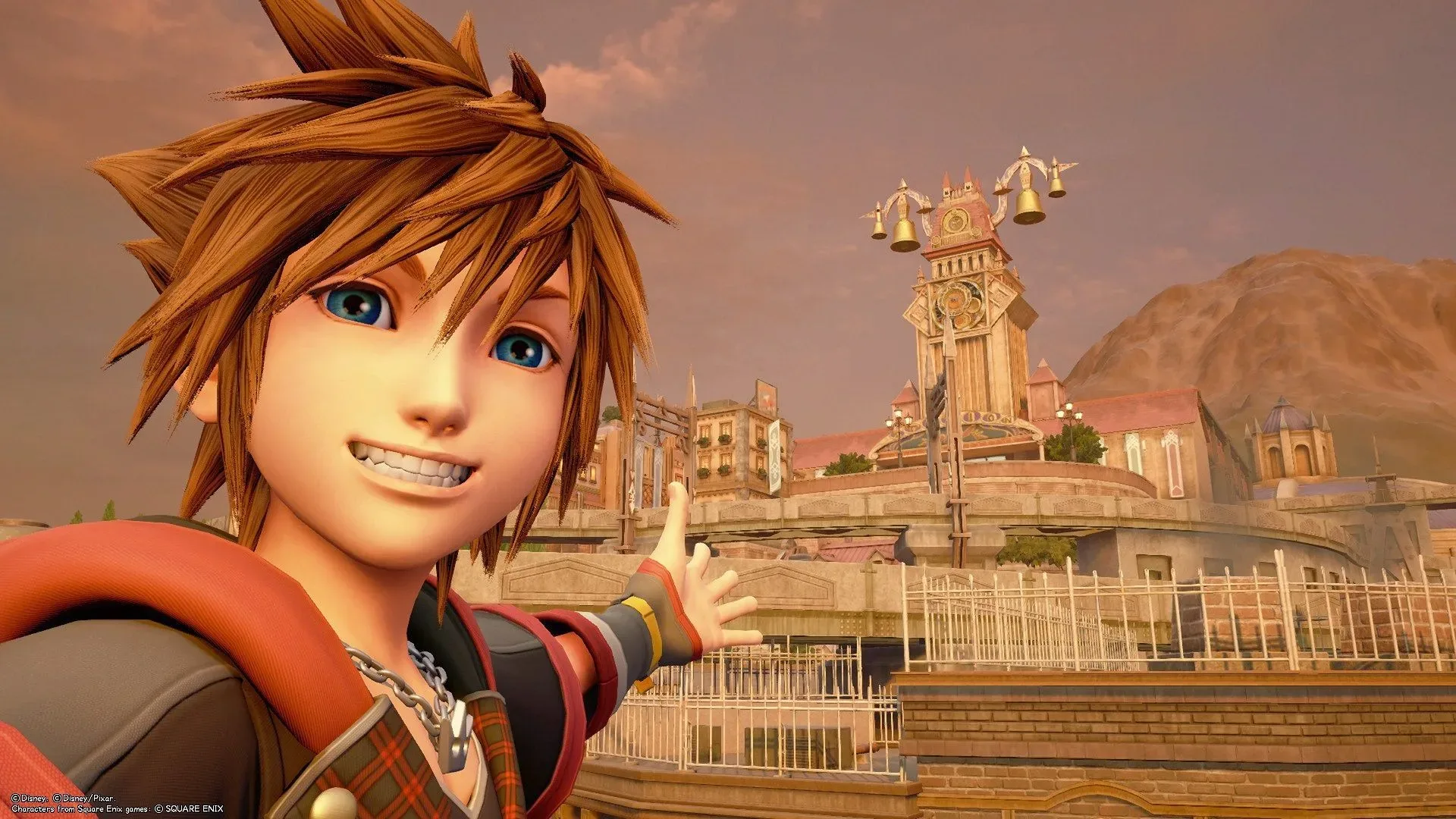 Sora holding a Fortnite-styled Keyblade with a llama keychain
