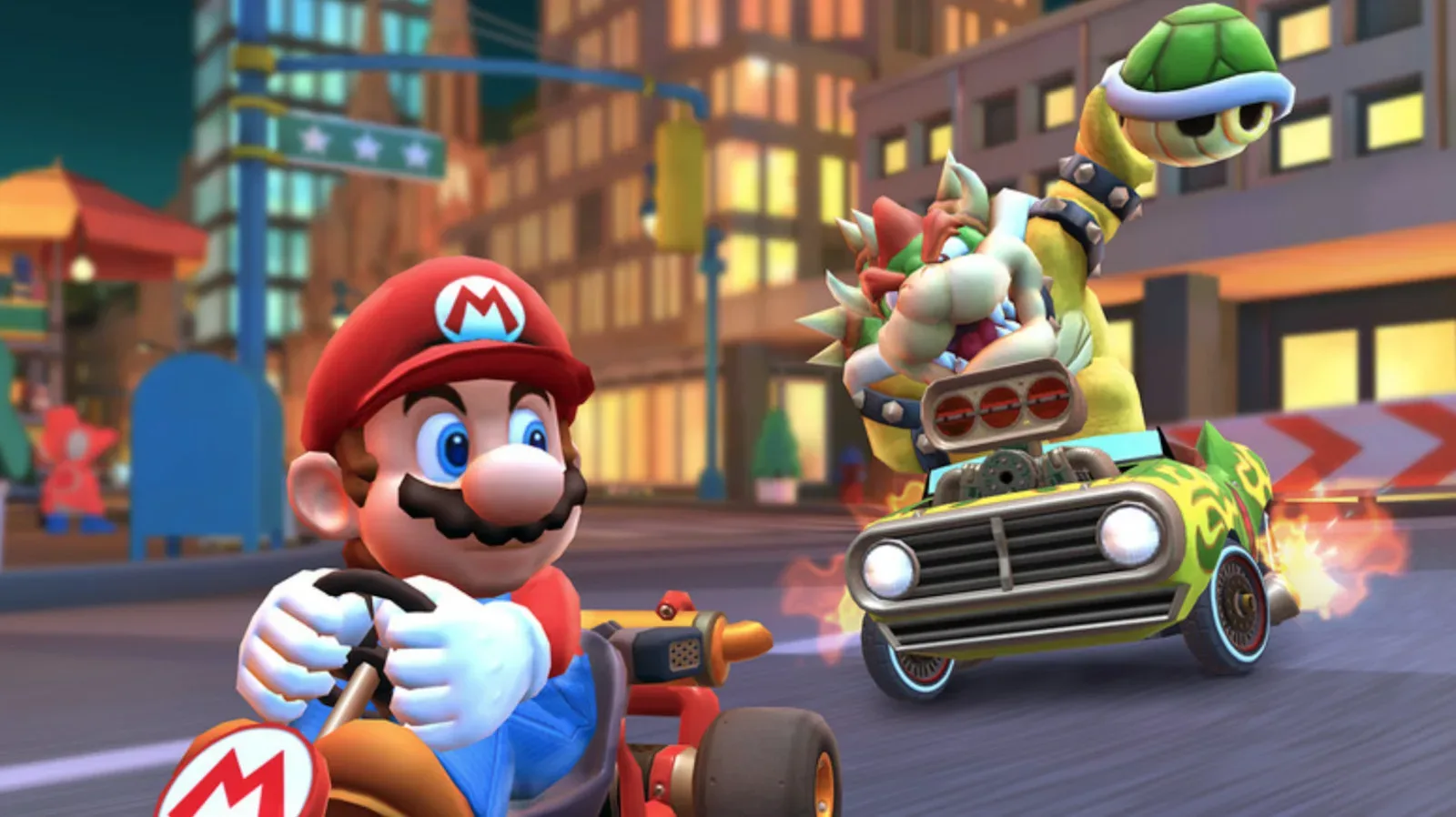 Mario Kart Tour app showing player statistics after active service ends