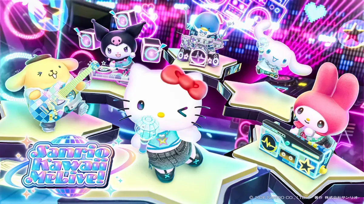 Hello Kitty and Sanrio characters performing in Sanrio Kawaii Me Live!