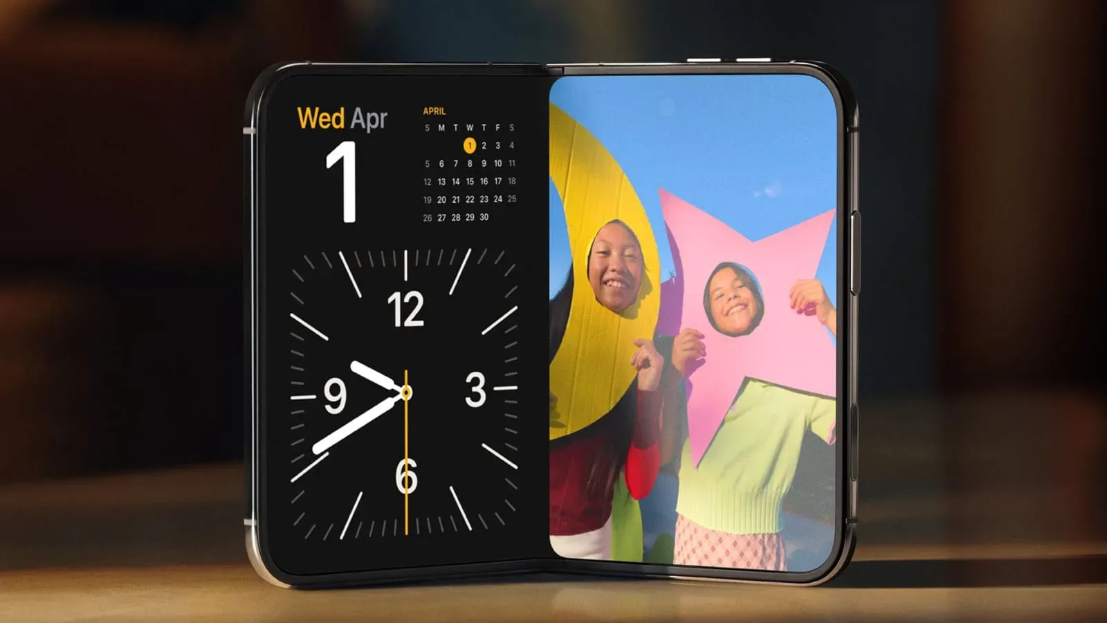 iPhone Duo unfolded with its large inner display visible