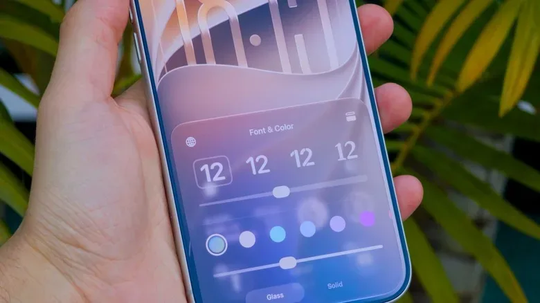 Fine-tuning the glass effect on the iPhone Lock Screen.