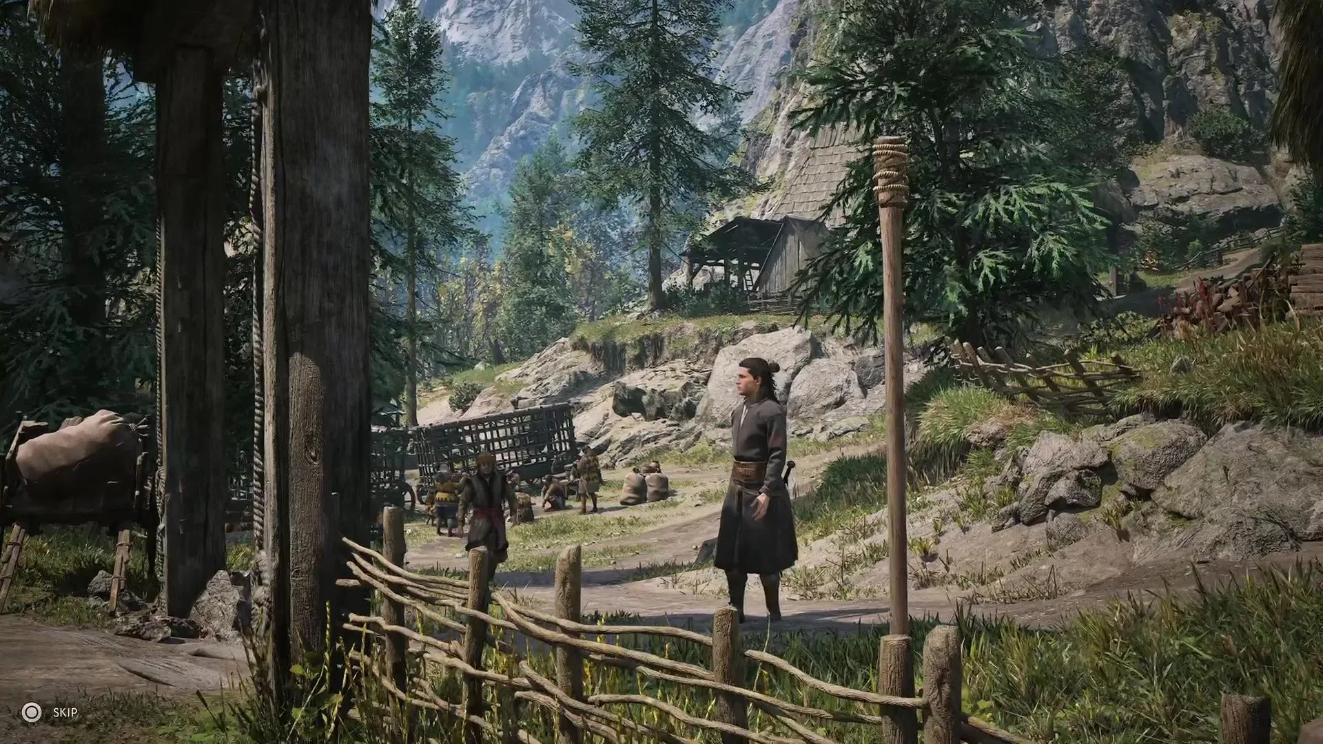 Coen explores the village before Sundown and Mass in The Blood of Dawnwalker