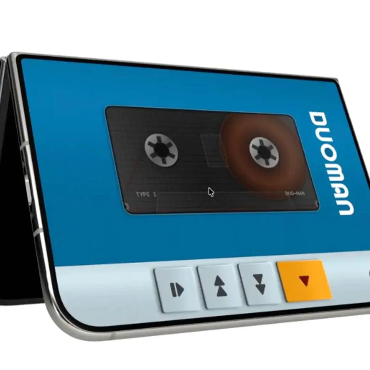 Duo-Man Uses the iPhone Duo Hinge to Turn Music Playback Into a Virtual Walkman Ritual