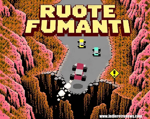 Ruote Fumanti arcade racing action on Commodore 64