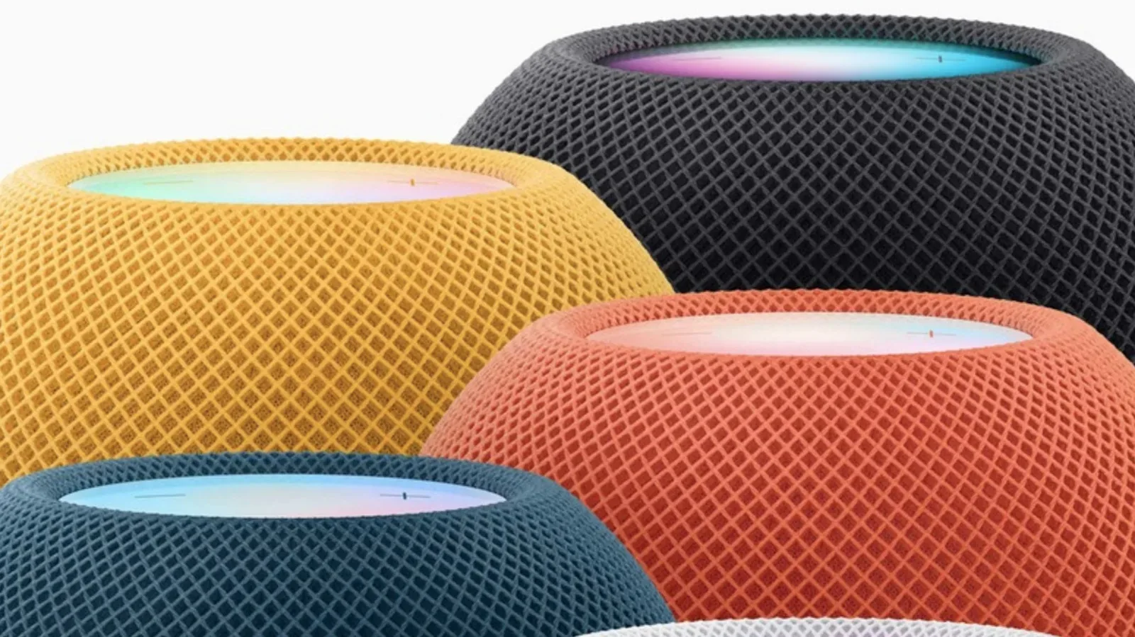 Reported HomePod mini 2 shown in green, pink, light blue, white and black color options