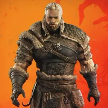 Geralt-inspired Diablo 4 Barbarian cosmetic with Kaer Morhen-style armor and fur details
