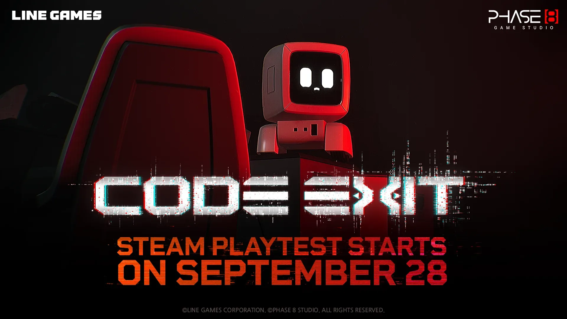 CODE EXIT sci-fi survival-horror playtest artwork featuring the Pantheon setting
