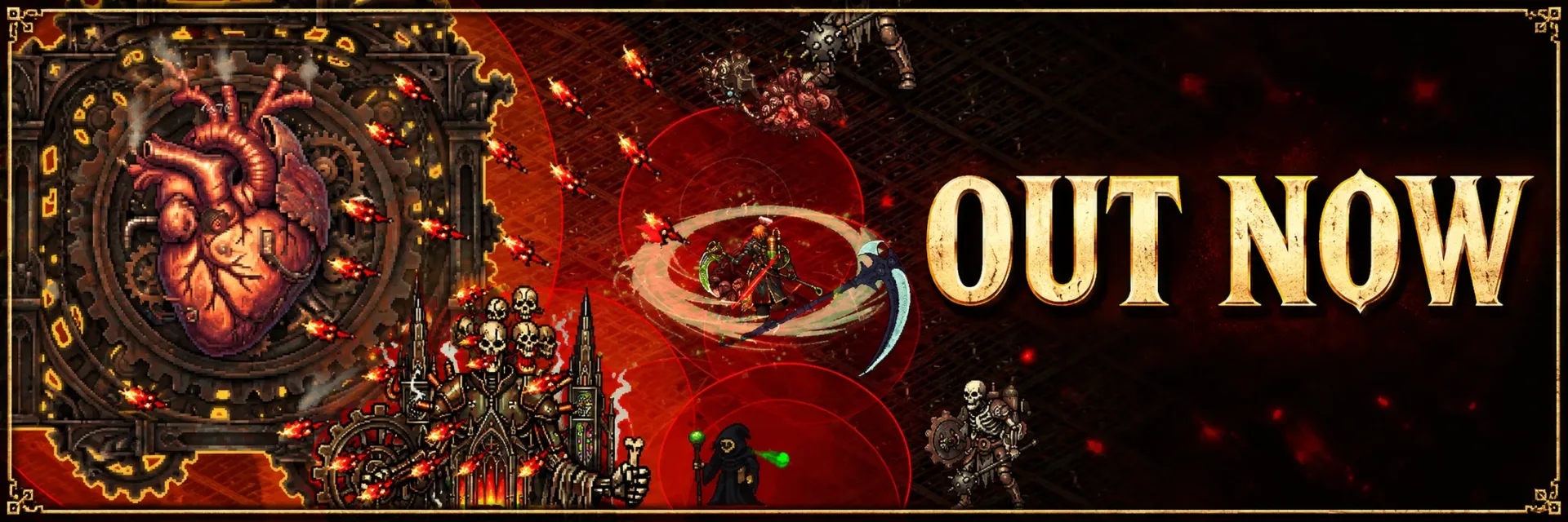 CODEX MORTIS multiplayer heroes fighting through a bullet-hell arena