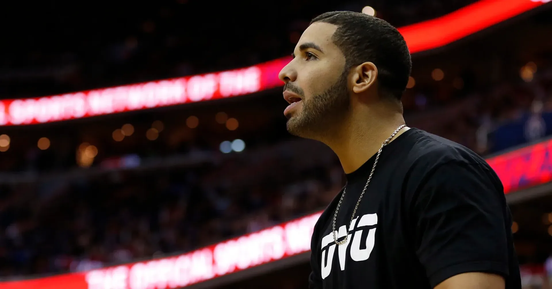 Diamond-covered enchanted clock pendant inspired by Beauty and the Beast shown in Drake’s FOMO collection tour