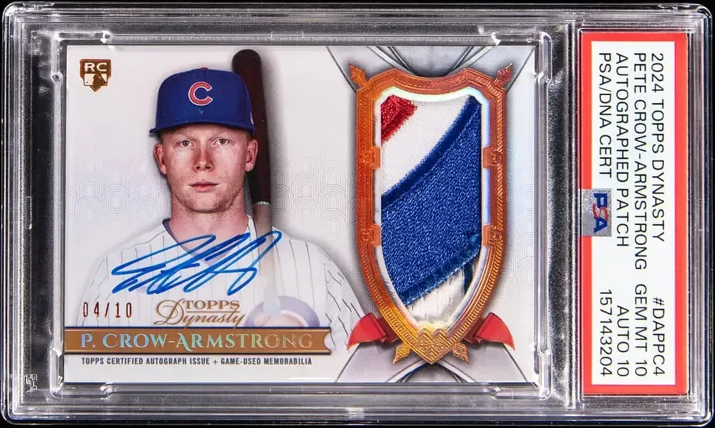 Pete Crow-Armstrong 2024 Topps Dynasty Rookie Patch Autograph one-of-one baseball card