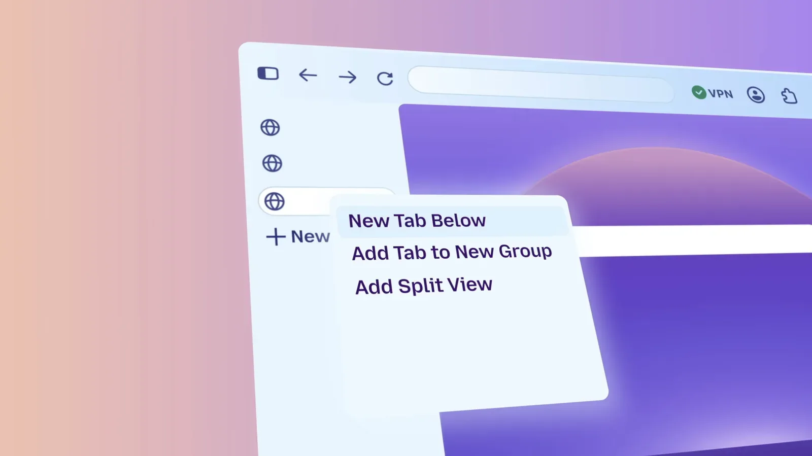 Firefox browser interface showing a compact toolbar and tabs