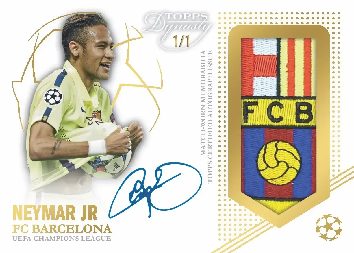 Neymar Jr. Topps Dynasty one-of-one patch autograph card