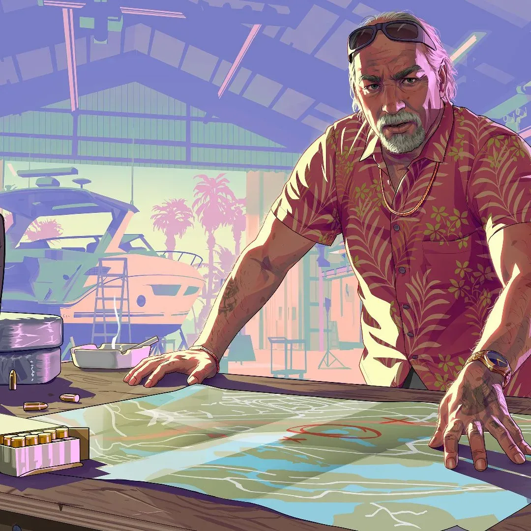 Grand Theft Auto 6 trailer scene featuring Brian Heder and Jason
