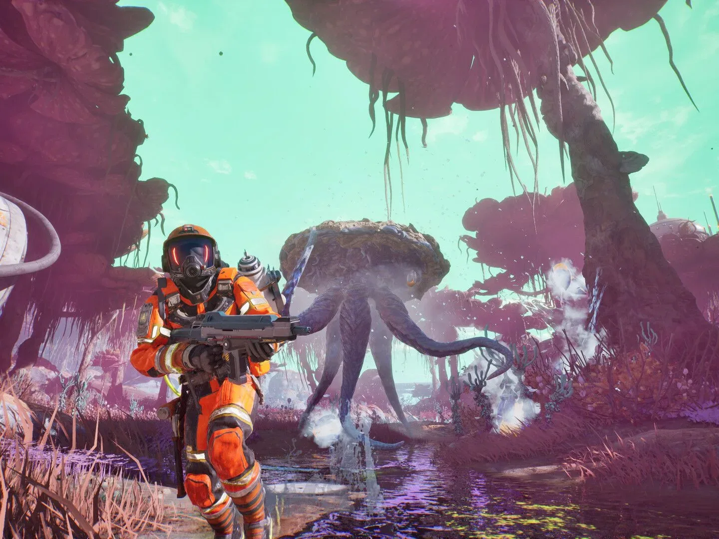 Abandoned alien base objective site in Exterminauts