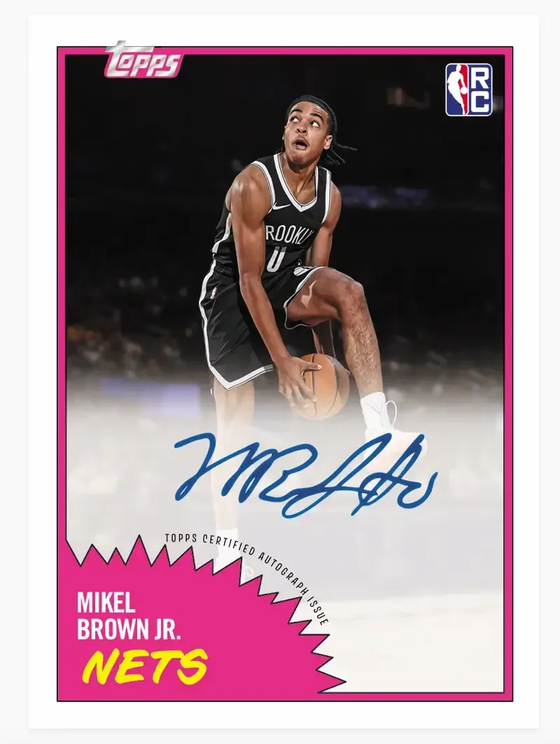 2026-27 Topps Flagship Basketball Mikel Brown Jr. 1981-82 retro autograph card