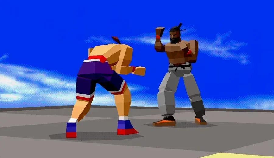 High-resolution re-render of Virtua Fighter characters based on the Sega 32X port