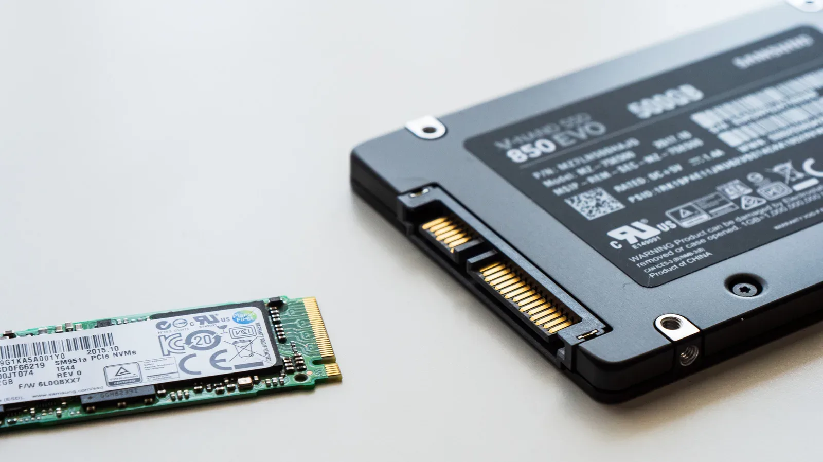 An M.2 NVMe SSD installed in a desktop motherboard slot