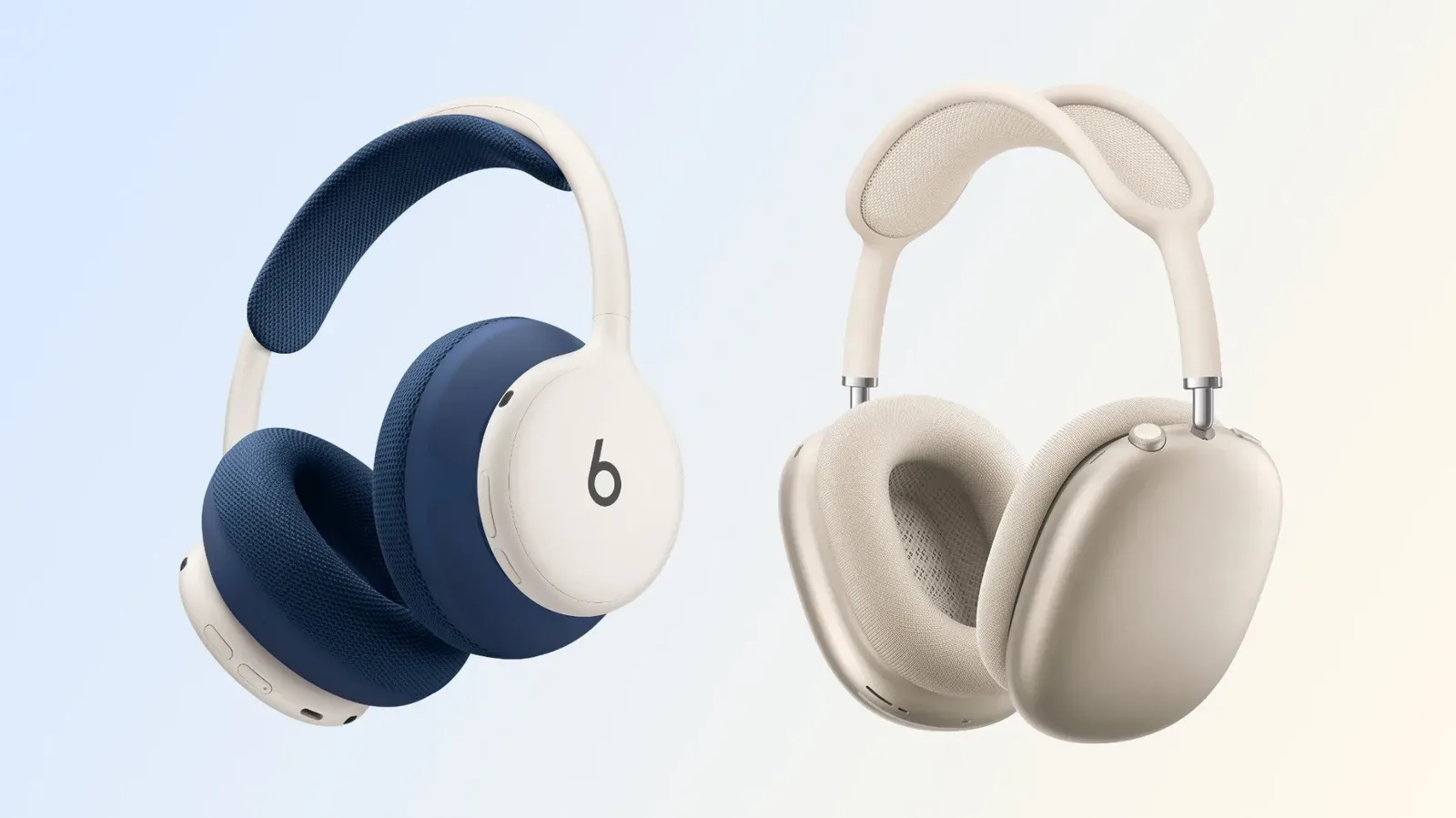 Beats 360 and AirPods Max 2 over-ear headphones compared side by side