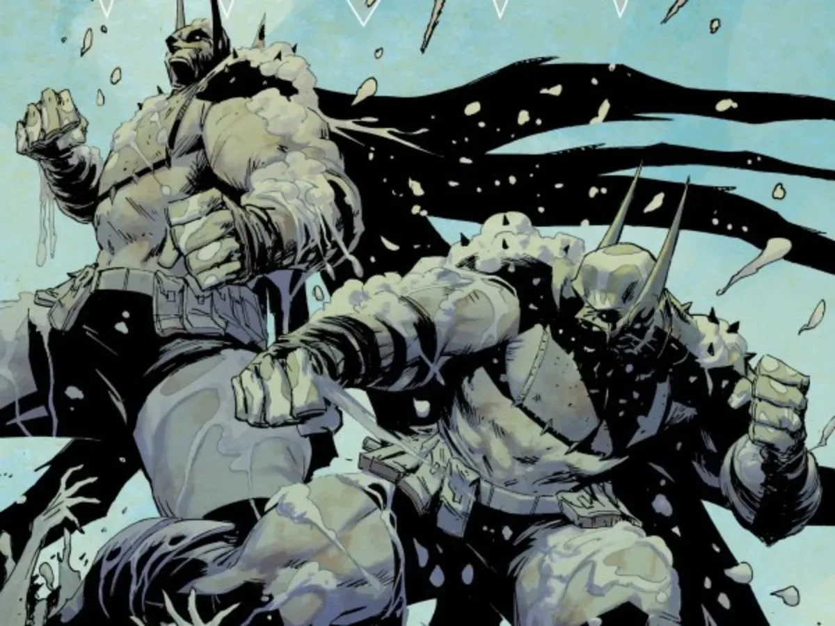 Comic shop shelves displaying new comic book releases
