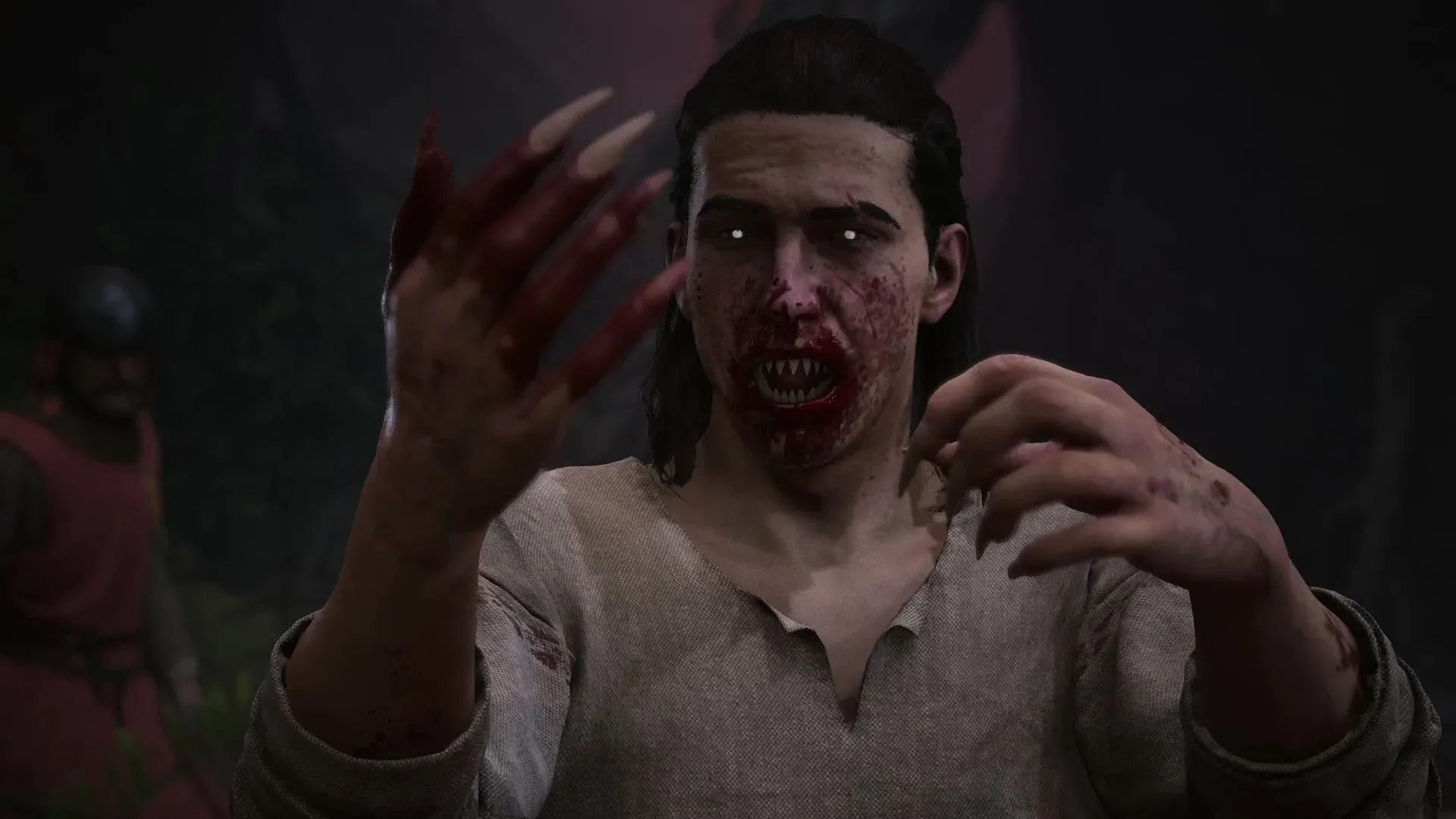 Coen looks at his vampire claws in The Blood of Dawnwalker
