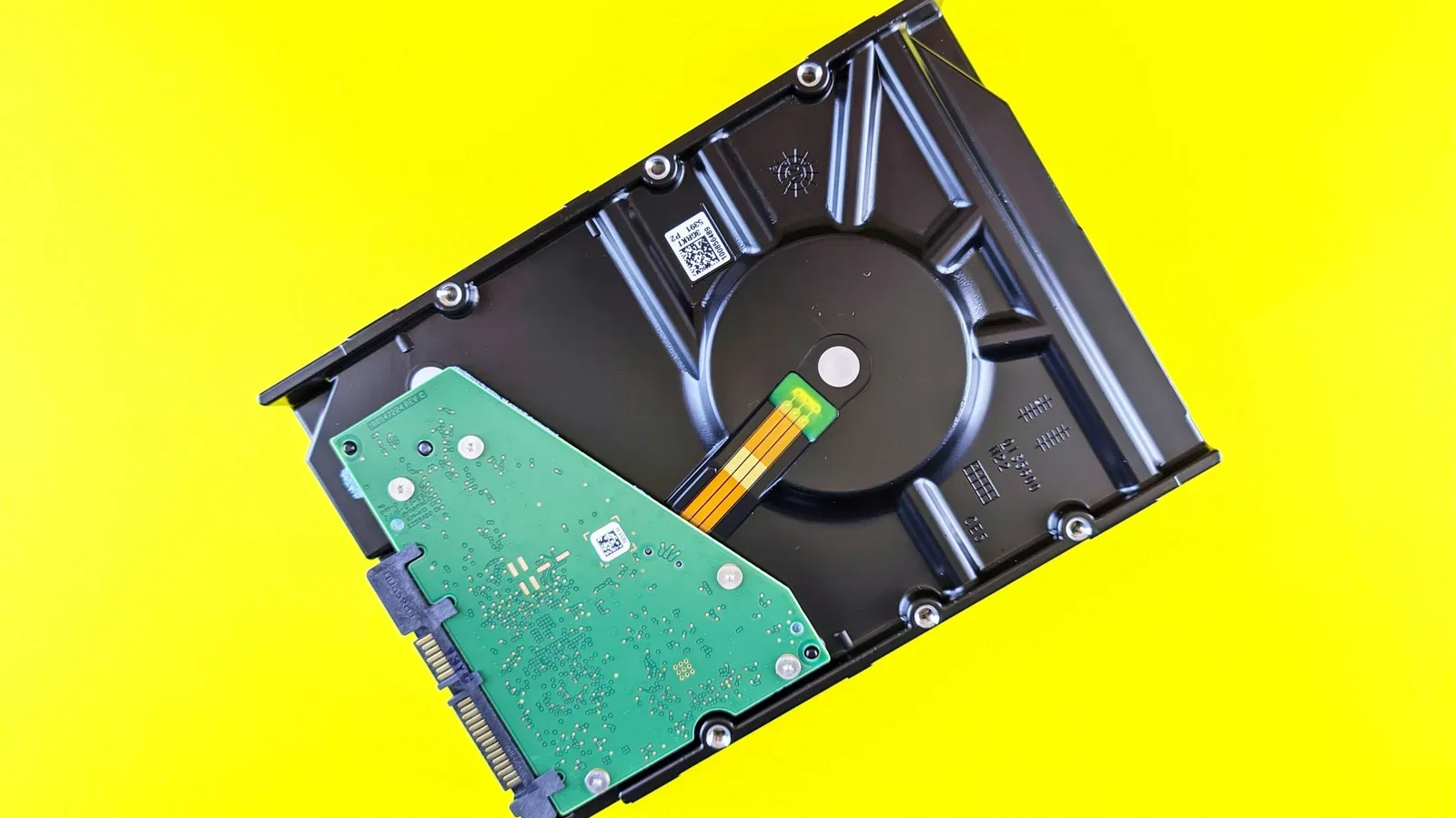 Internal gaming PC showing an SSD and a 3.5-inch hard drive
