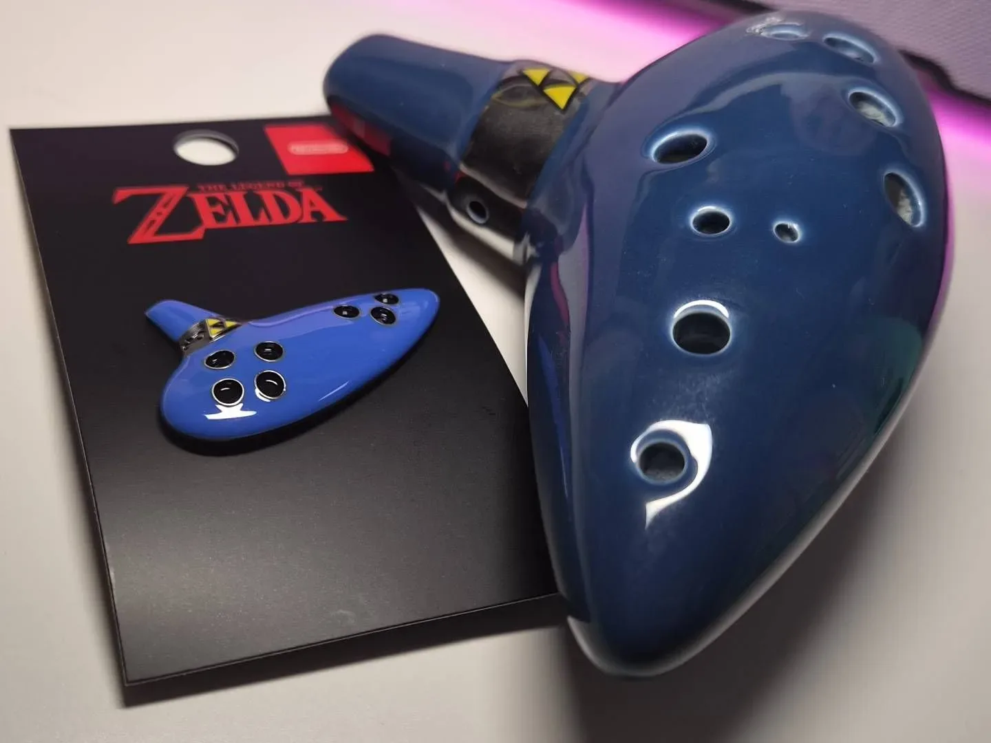Rubber backing attached to the Ocarina of Time pin